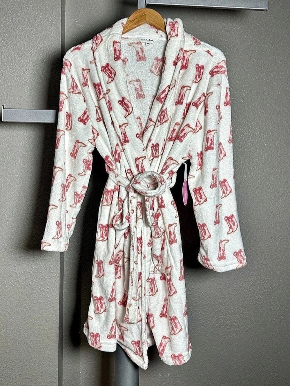 Spoiled Angel Pink Western Boot Robe Size Medium NWT